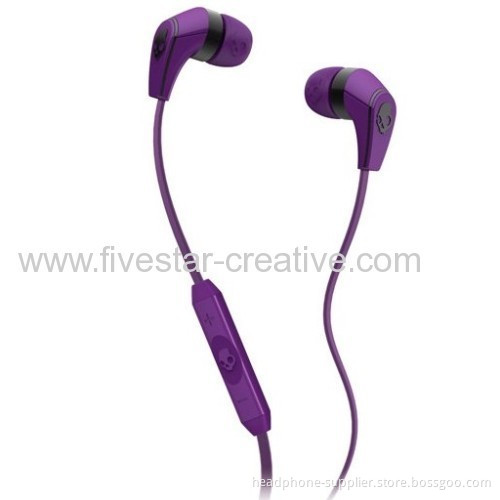 Skullcandy Supreme Sound 50/50 Earbuds Mic Volume Track Control Purple